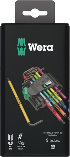 Wera Innensechskantschlüsselsatz Torx 967 9 TX BO mehrfarbig 1 SB (9-teilig, Torx T8 bis T40)