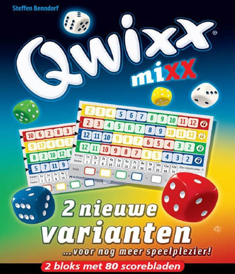 White Goblin Games Qwixx Mixx Würfelspiel (niederländisch, Erweiterung, 2 - 5 Spieler, 15 Minuten, ab 8 Jahren)