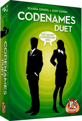 White Goblin Games Codenames Duet Brettspiel (Niederländisch, 2 Spieler, 15 Minuten, ab 10 Jahren)