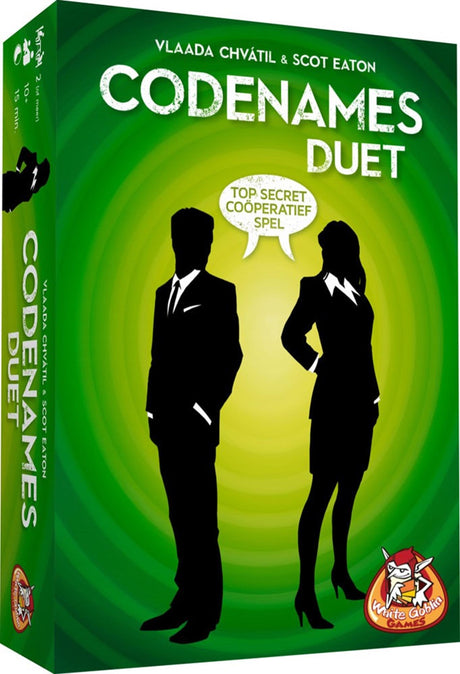 White Goblin Games Codenames Duet Brettspiel (Niederländisch, 2 Spieler, 15 Minuten, ab 10 Jahren)