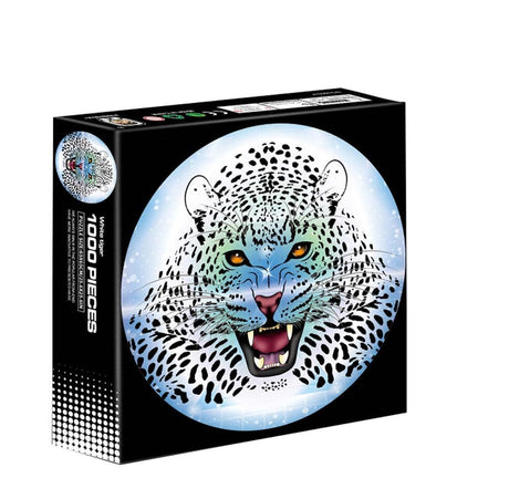 Einführungspuzzle rund – Weißer Tiger – 1000 Teile