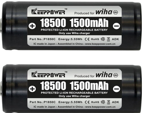 Wiha 41914 | Batteriesatz 18500 Li-Ion | 2 Stück - 41914