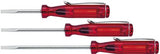 Wiha 5003 kleiner Schraubendreher, Schlitzkopf, transparent rot, mit Clip 3,0 mm x 80 mm - 01539