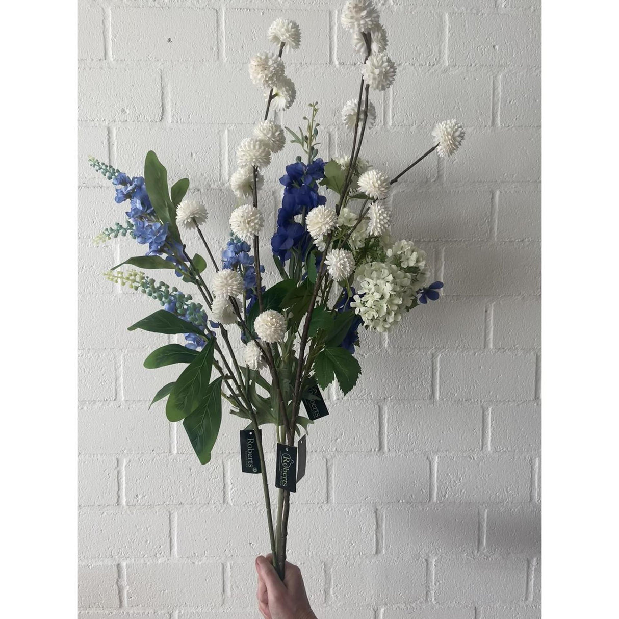 Roberts Collection künstliche Blume Delphinium Spray 100 cm blau