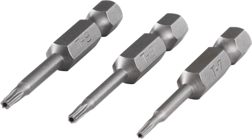 Wolfcraft bit-set | torx® met boring | maat 7, 8, 9 | 3-delig - 1260000