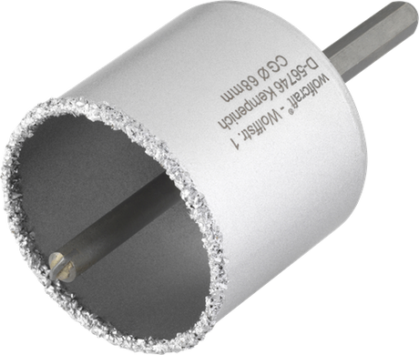 Wolfcraft Holborkroon mit Eingang 68 mm grau