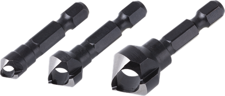 Wolfcraft - Senkbohrer-Set - 3 Senker ø 8, 12, 16 mm - Sechskantschaft - 4375000