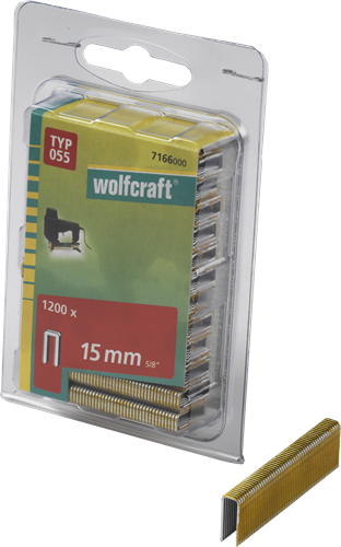 Wolfcraft schmale Sattelstiche | Typ 055 | 15mm | 1200 Stück - 7166000
