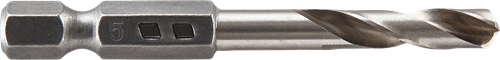 Wolfcraft Spiralbohrer | HSS-Boden | 6-seitig | ø5,0 x 59 mm | 1 Stück - 7259000