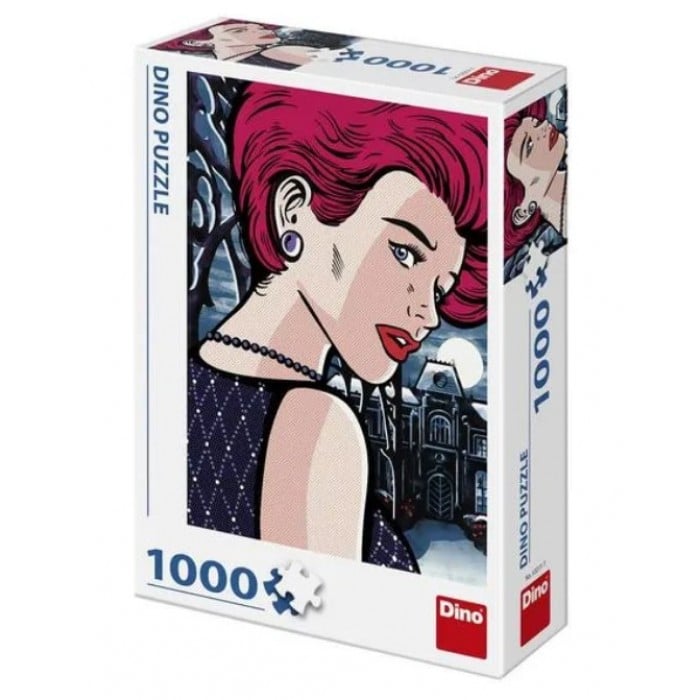 Dinotoys Dino-Puzzle – Pop-Art-geheimnisvolle Frau – 1000 Teile