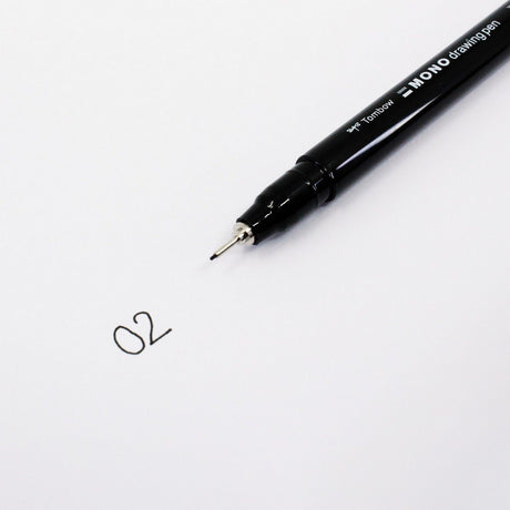 Tombow • Fineliner-Mono-Zeichenstift, Strichstärke 02 (ca. 0,30 mm), schwarz