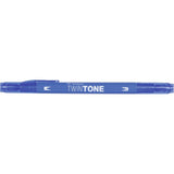 Tombow • Twintone-Pinselstift mit zwei Spitzen, blau