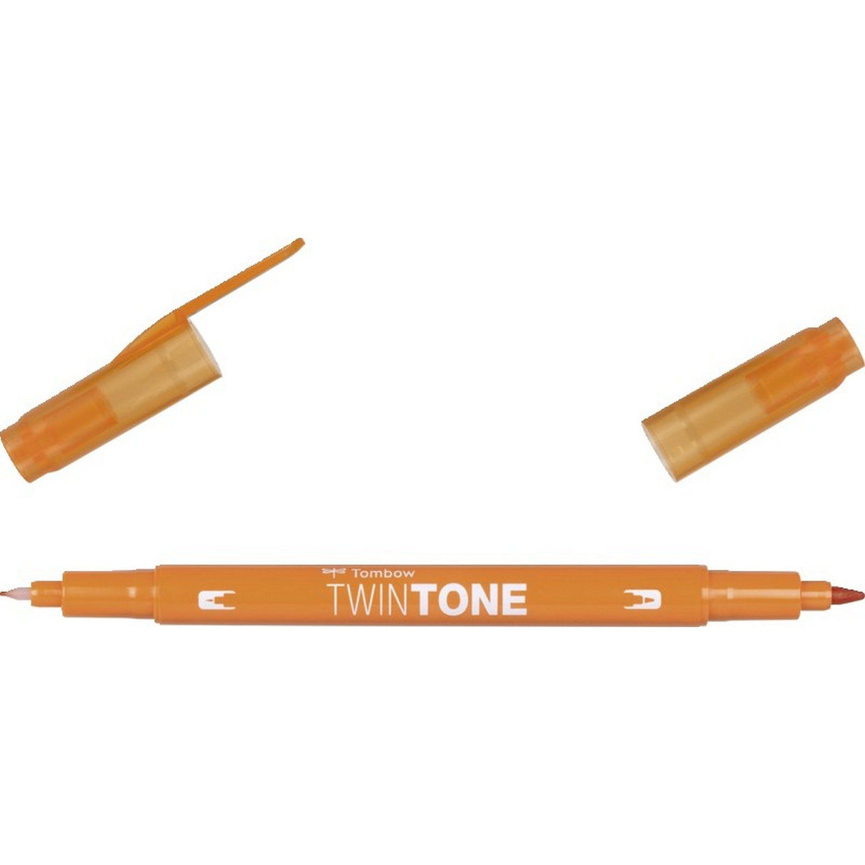 Tombow • twintone dual-tip brushpen orange