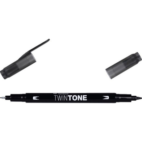 Tombow • Twintone-Pinselstift mit zwei Spitzen, schwarz