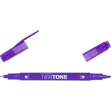 Tombow • Zweifarbiger Pinselstift mit zwei Spitzen, Traube