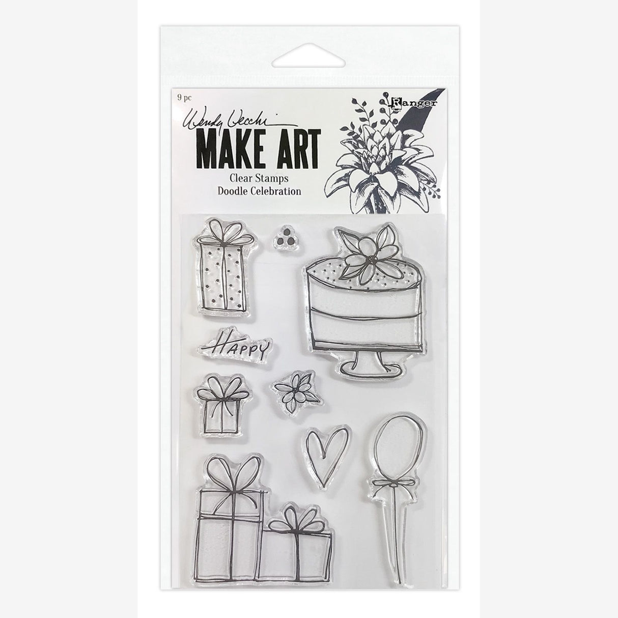 Ranger ink ranger • wendy vecchi make art clear stamp set doodle celebration