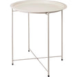 Home styling bijzettafel beige ã¸47xh50cm