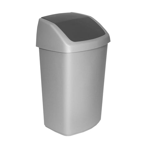 Curver Abfalleimer Swing Silber Anthrazit 25l
