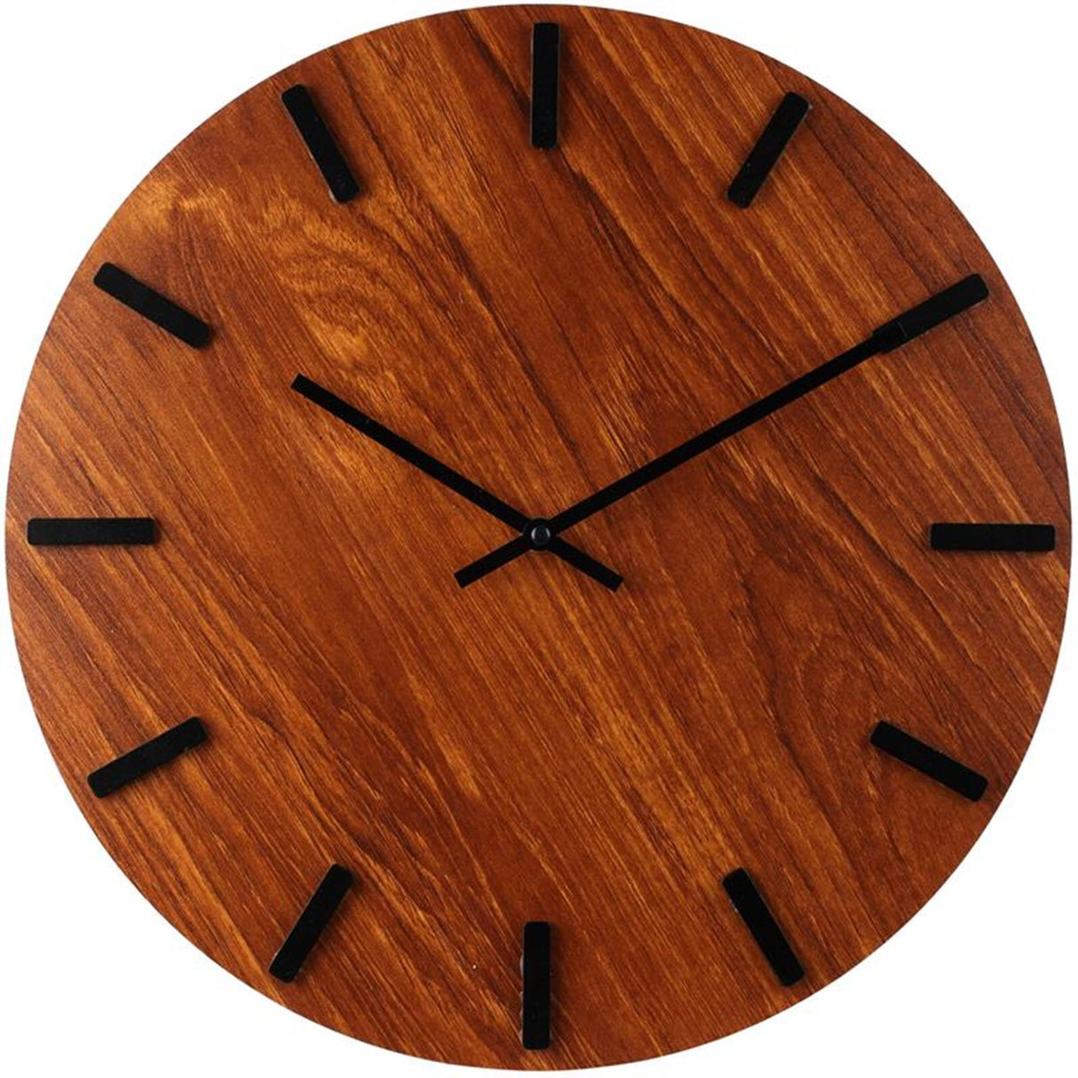 Home-Styling-Wanduhr aus MDF mit Holzfarbe, ø40 cm