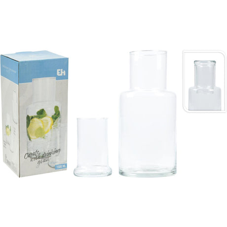 Ausgezeichnete Haushaltswasserkaraffe mit Trinkglas 1500 ml