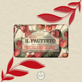 Nesti Dante Il Frutteto Seife mit schwarzen Kirschen und roten Beeren, 250 g.