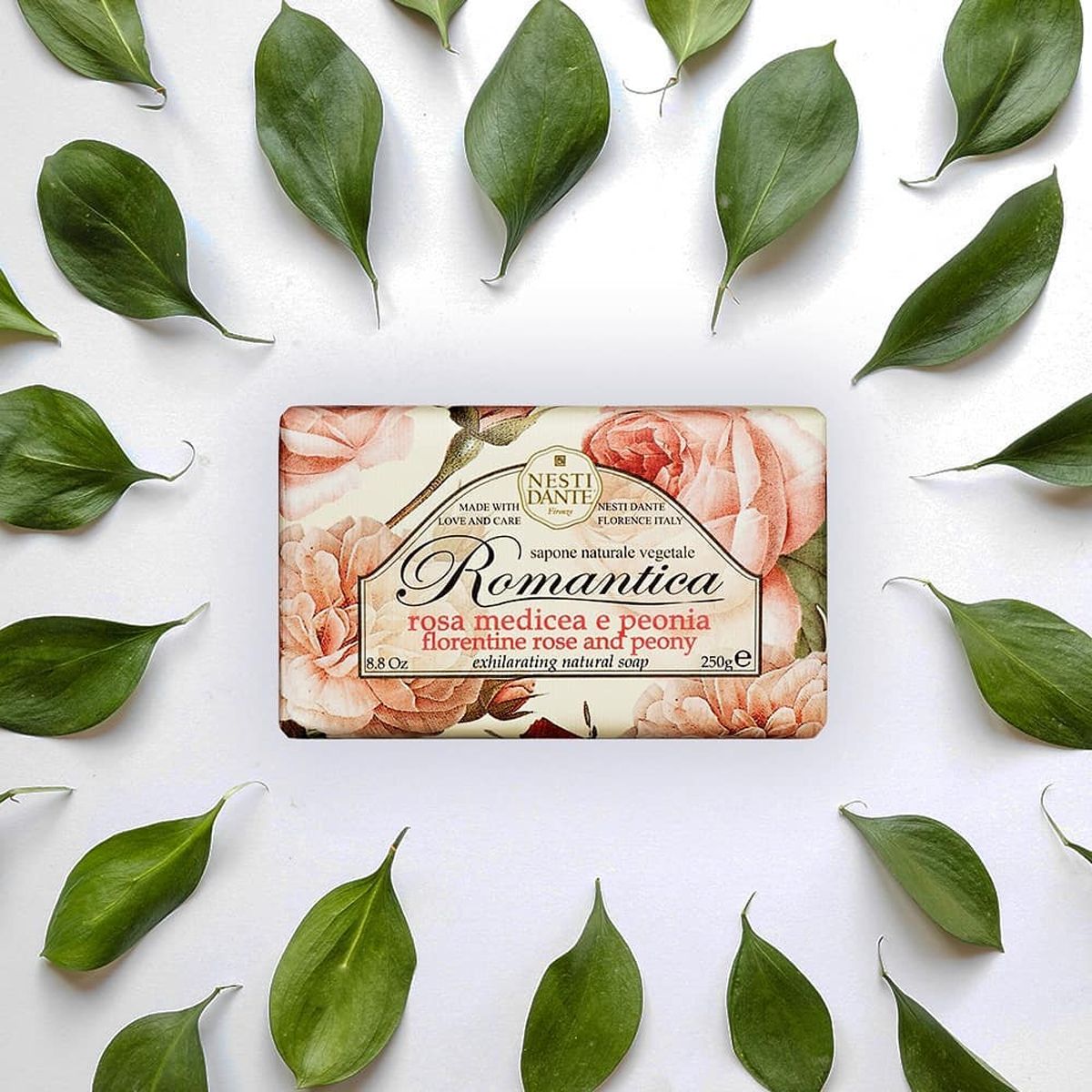 Nesti Dante Romantica Rosen-Pfingstrosen-Seife 250gr.
