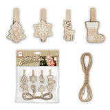 Zep Weihnachtskit Holzklammern braune Lk39b 8 Stück