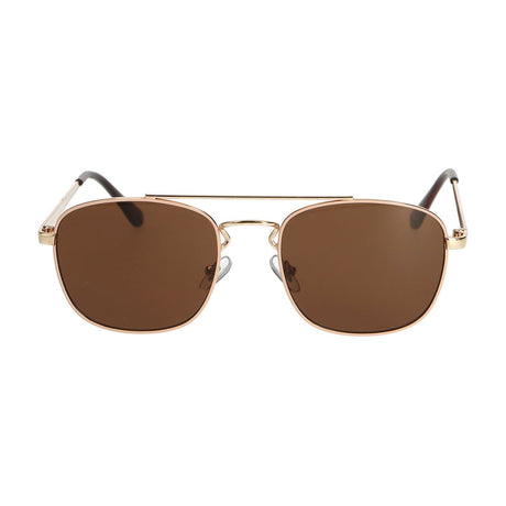 Spectrum Sonnenbrille Pilot quadratisch rosa Metall braun Damen