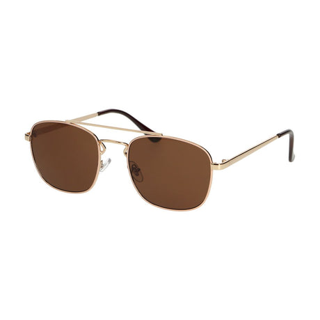 Spectrum Sonnenbrille Pilot quadratisch rosa Metall braun Damen