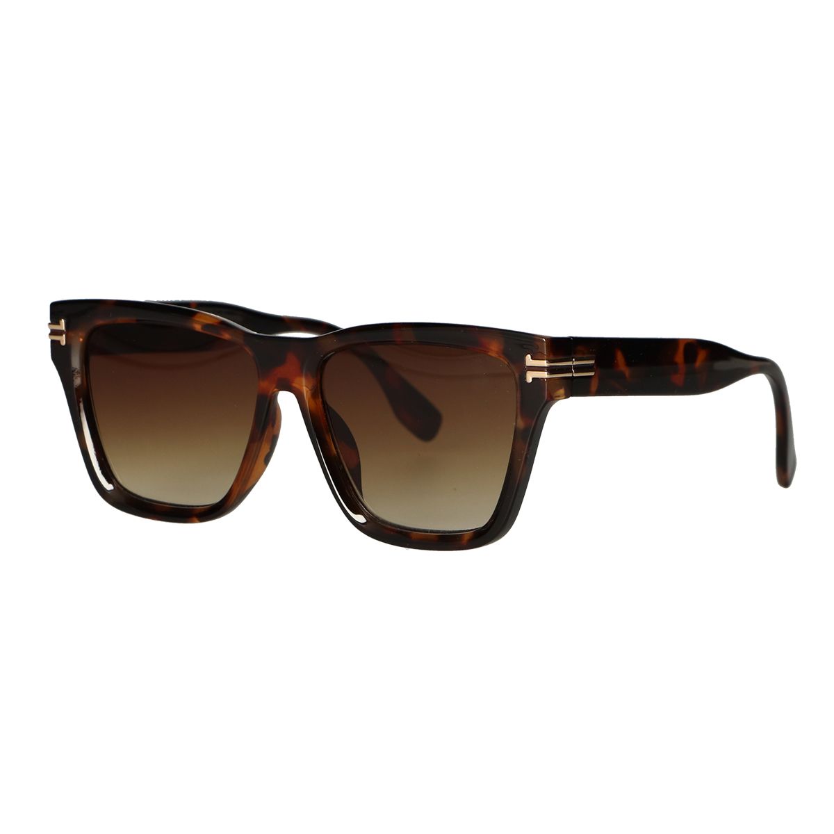 Spectrum Sonnenbrille, Statement-Sonnenbrille, quadratisch, Schildkrötenbraun, Glas für Damen