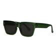 Spectrum Sonnenbrille, Statement-Sonnenbrille, quadratisch, grünes Rauchglas für Damen