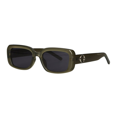 Spectrum Sonnenbrille trendiges rechteckiges grünes Rauchglas Damen