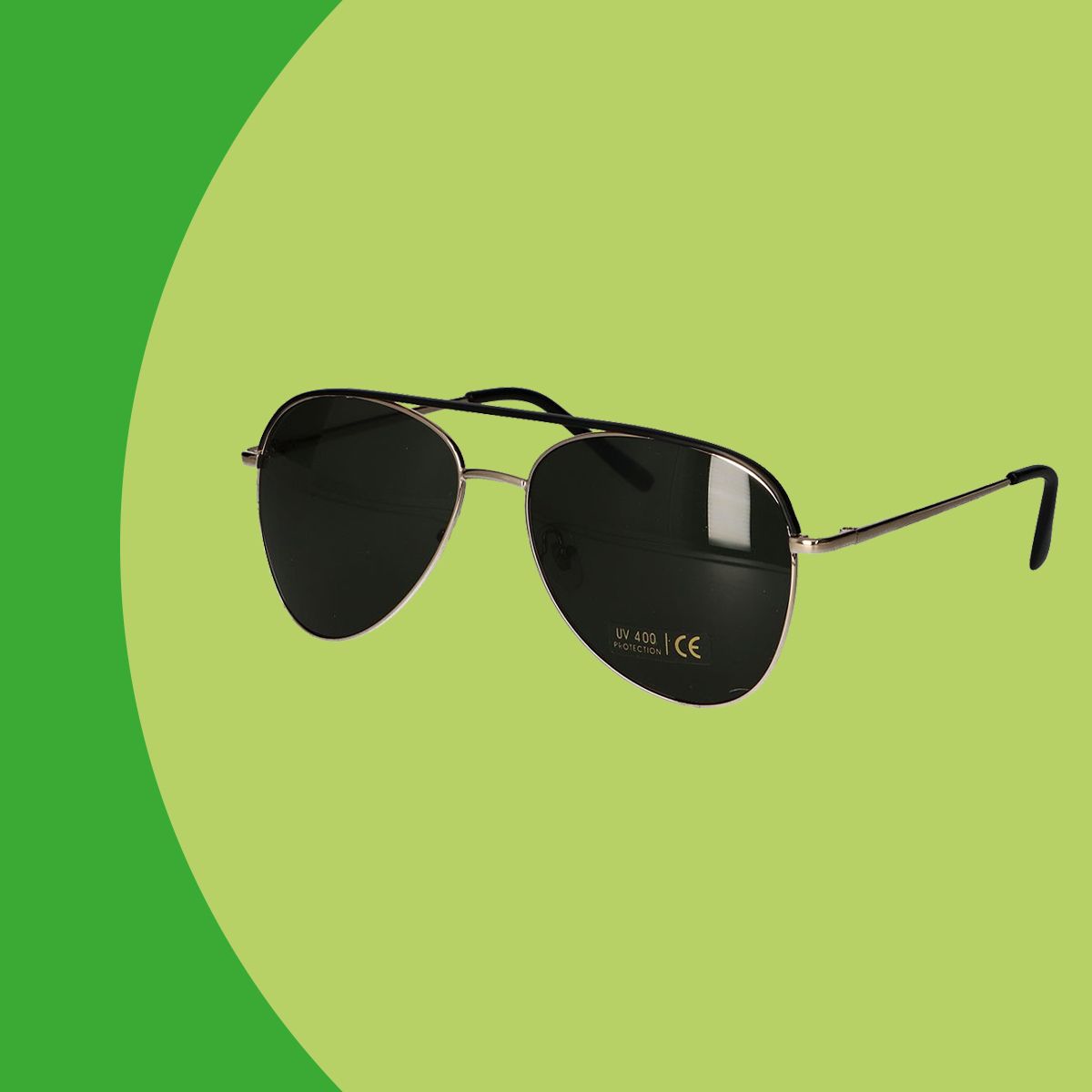 Spectrum Sonnenbrille Pilot Gold Schwarz Grün Herren