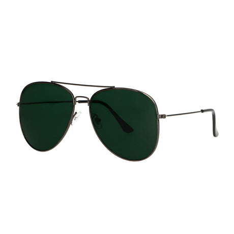 Spectrum Sonnenbrille Pilot silbergrünes Glas