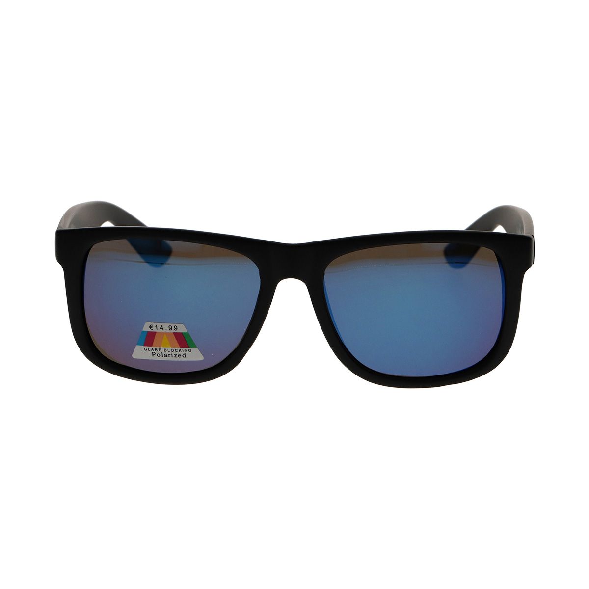Spectrum polarisierte Sonnenbrille quadratisch mattschwarz blau Herren