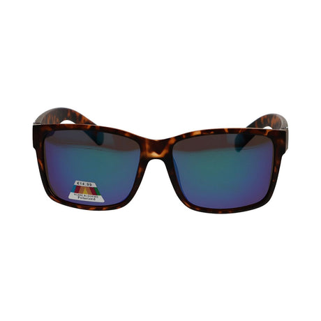 Spectrum polarisierte Sonnenbrille, quadratisch, Schildkrötenblau, Grün, Unisex