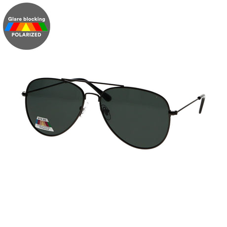 Spectrum polarisierte Sonnenbrille Pilot schwarz grün Herren