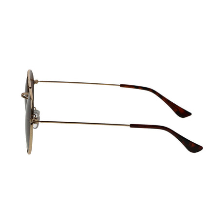Spectrum-Sonnenbrille, rund, goldfarben, Metall, braun, Unisex