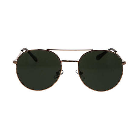 Spectrum Sonnenbrille rund, rosafarbenes Metall, grün, Unisex