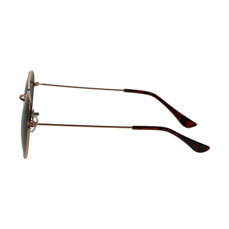 Spectrum Sonnenbrille rund, rosafarbenes Metall, grün, Unisex