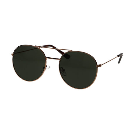 Spectrum Sonnenbrille rund, rosafarbenes Metall, grün, Unisex