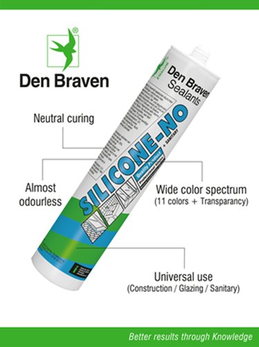 Den braven zwaluw silicone-no + sanitary | 310 ml | zilver-grijs - 30619415