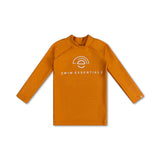 Seestern | Orangefarbenes UV-Badeshirt mit langen Ärmeln