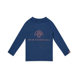Reine Töne | Dunkelblaues UV-Badeshirt mit langen Ärmeln
