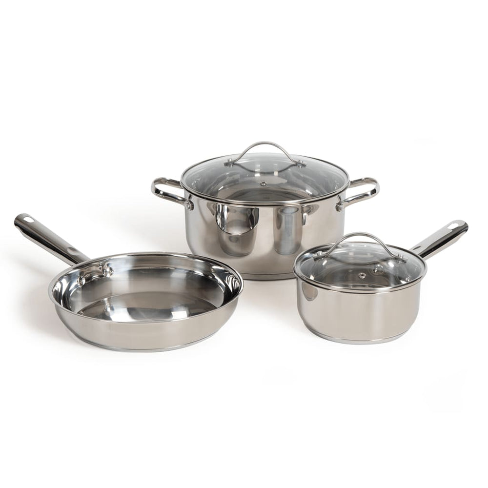 Livoo Livoo 5-teilige Pfanne Set Edelstahl Silberfarbe