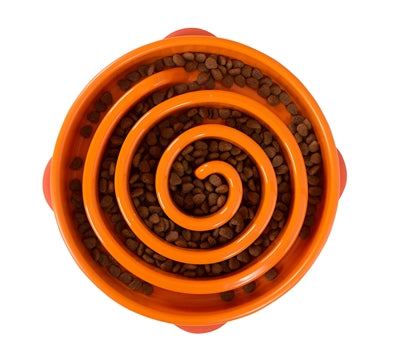 Slo-Bowl Feeder Coral Oranje