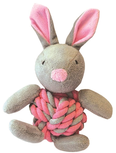 Little Rascals Knottie Bunny Touwbal Kaninchenrosa