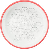 Trixie Food Bowl trinkt Katze flache Nase rot weiß