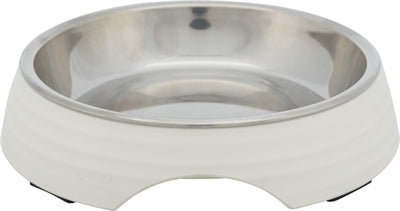 Trixie Food Bowl Katze Melamin Edelstahl weiß