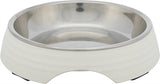 Trixie Food Bowl Katze Melamin Edelstahl weiß